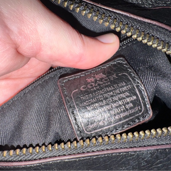 Coach 2016 Swagger 27 Canyon Quilt Denim Patchwork 2-way bag Pebble Leather- EUC - Picture 9 of 16